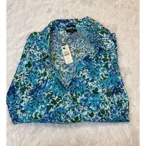 Talbots Sleeveless Size 12w Women’s Faux Wrap Style Blouse NWT